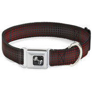 Dog Bone Seatbelt Buckle Collar - Micro Polka Dots Transitions Black/Red