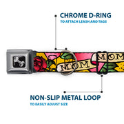 Dog Bone Seatbelt Buckle Collar - Mom & Mom Yellow