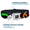 Load image into Gallery viewer, Dog Bone Seatbelt Buckle Collar - Mustaches Black/Multi Color
