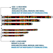 Dog Bone Seatbelt Buckle Collar - Maze Lines Black/Rasta