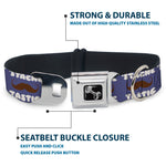 Dog Bone Seatbelt Buckle Collar - Mustache 'Stache-Tastic