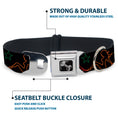 Load image into Gallery viewer, Dog Bone Seatbelt Buckle Collar - Mud Flap Girls w/Star Outline Black/Multi Color

