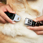 Dog Bone Seatbelt Buckle Collar - Mud Flap Girls w/Star Outline Black/Multi Color