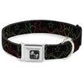 Load image into Gallery viewer, Dog Bone Seatbelt Buckle Collar - Mud Flap Girls w/Star Outline Black/Multi Color
