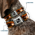 Dog Bone Seatbelt Buckle Collar - Multi Smoking Monkey Argyle Brown