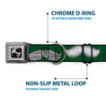 Load image into Gallery viewer, Dog Bone Seatbelt Buckle Collar - Mustaches Green/Sketch
