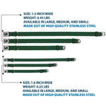 Dog Bone Seatbelt Buckle Collar - Mini Checker Black/Gray/3 Green