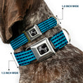 Load image into Gallery viewer, Dog Bone Seatbelt Buckle Collar - Mini Buffalo Plaid Navy/Blue
