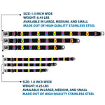 Dog Bone Seatbelt Buckle Collar - Money Bags Black/Multi Color