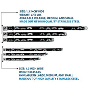 Dog Bone Seatbelt Buckle Collar - Mustache Sketch Black/White