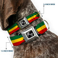 Load image into Gallery viewer, Dog Bone Seatbelt Buckle Collar - Mustache Trio White/Black
