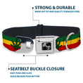 Load image into Gallery viewer, Dog Bone Seatbelt Buckle Collar - Mustache Trio White/Black
