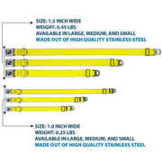 Dog Bone Seatbelt Buckle Collar - Neon Yellow