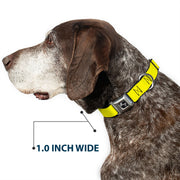 Dog Bone Seatbelt Buckle Collar - Neon Yellow