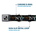Dog Bone Seatbelt Buckle Collar - New York Subway