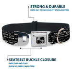 Dog Bone Seatbelt Buckle Collar - New York City Black/White