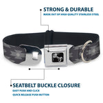 Dog Bone Seatbelt Buckle Collar - Navajo Grays