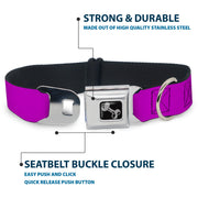 Dog Bone Seatbelt Buckle Collar - Neon Purple