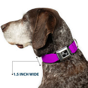 Dog Bone Seatbelt Buckle Collar - Neon Purple