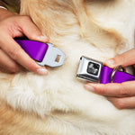 Dog Bone Seatbelt Buckle Collar - Neon Purple