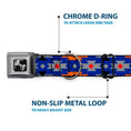 Load image into Gallery viewer, Dog Bone Seatbelt Buckle Collar - Navajo Gray/Blue/Orange/Black
