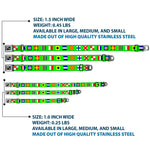 Dog Bone Seatbelt Buckle Collar - Nautical Flags Green/Multi Color