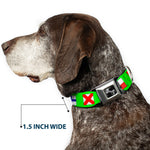 Dog Bone Seatbelt Buckle Collar - Nautical Flags Green/Multi Color