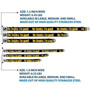 Dog Bone Seatbelt Buckle Collar - NO THANKS, I'M GOOD! Black/Gold