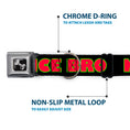 Load image into Gallery viewer, Dog Bone Seatbelt Buckle Collar - NO CHANCE BRO Black/Yellow/Red
