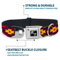 Load image into Gallery viewer, Dog Bone Seatbelt Buckle Collar - Navajo Orange/Purple/Yellow/Pink/Green/Black

