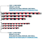 Dog Bone Seatbelt Buckle Collar - North Carolina Flag Distressed/Black