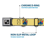 Dog Bone Seatbelt Buckle Collar - New Jersey Flag
