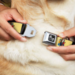 Dog Bone Seatbelt Buckle Collar - New Jersey Flags/Black