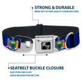 Load image into Gallery viewer, Dog Bone Seatbelt Buckle Collar - New York Flags/Black
