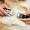 Load image into Gallery viewer, Dog Bone Seatbelt Buckle Collar - New York's Five Burroughs Bold Black/White
