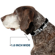 Dog Bone Seatbelt Buckle Collar - New York Solid Skyline Black/White