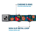 Load image into Gallery viewer, Dog Bone Seatbelt Buckle Collar - Only God Can Judge Me CLOSE-UP Blue
