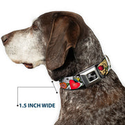 Dog Bone Seatbelt Buckle Collar - Only God Can Judge Me CLOSE-UP White