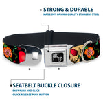 Dog Bone Seatbelt Buckle Collar - Only God Can Judge Me Black