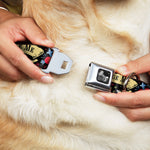Dog Bone Seatbelt Buckle Collar - Only God Can Judge Me Black