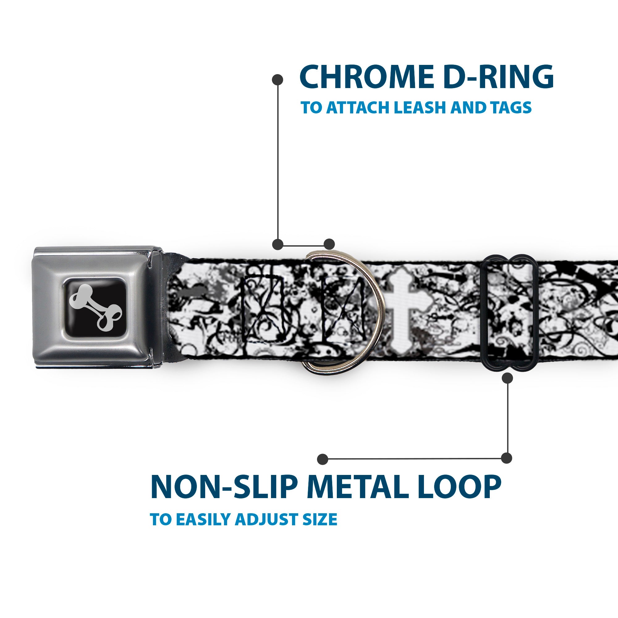 Dog Bone Seatbelt Buckle Collar - Orthodox Chaos