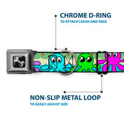 Dog Bone Seatbelt Buckle Collar - Octopus Cartoon