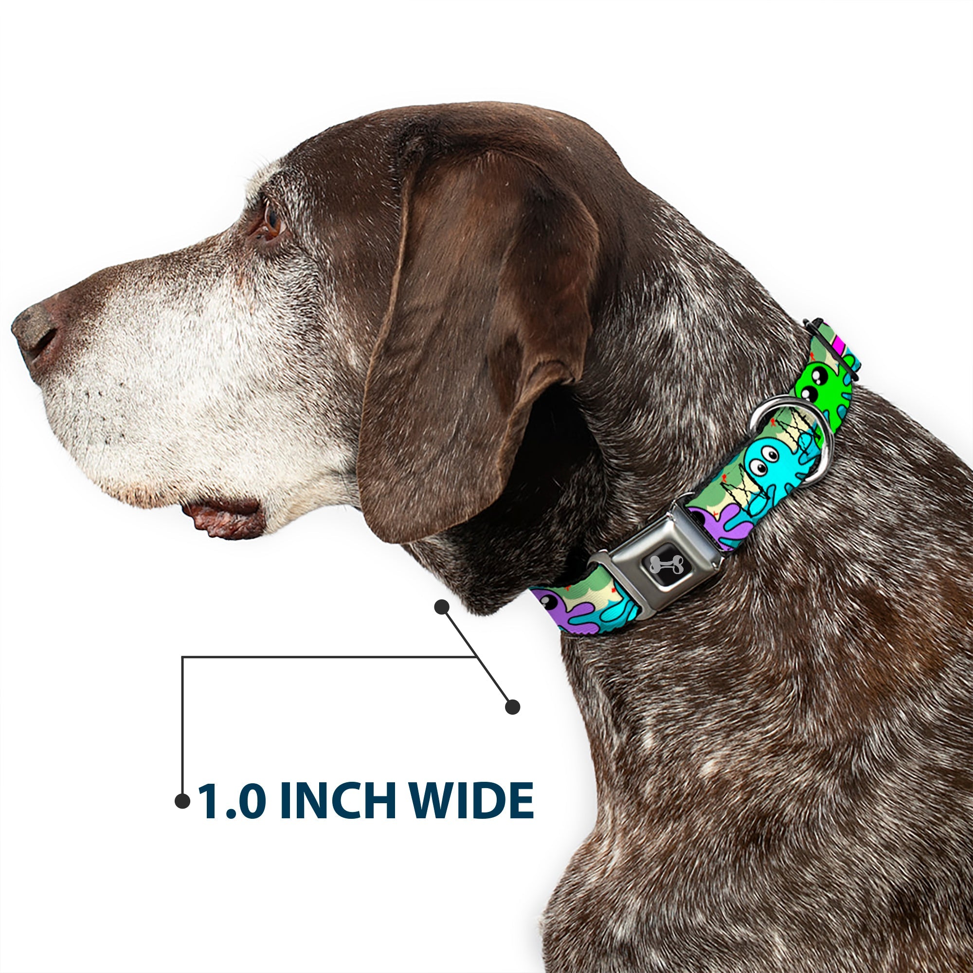 Dog Bone Seatbelt Buckle Collar - Octopus Cartoon
