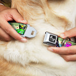 Dog Bone Seatbelt Buckle Collar - Octopus Superhero Cartoon