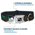 Load image into Gallery viewer, Dog Bone Seatbelt Buckle Collar - Owls in Trees Turquoise
