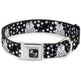 Load image into Gallery viewer, Dog Bone Seatbelt Buckle Collar - Owls Black/White3
