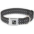 Load image into Gallery viewer, Dog Bone Seatbelt Buckle Collar - Owls Monogram Black/White
