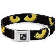 Dog Bone Seatbelt Buckle Collar - Owl Eyes 1