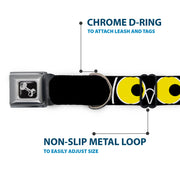 Dog Bone Seatbelt Buckle Collar - Owl Eyes 3