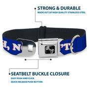 Dog Bone Seatbelt Buckle Collar - OH, NO YOU DIDN'T!!! Navy/Purple/White